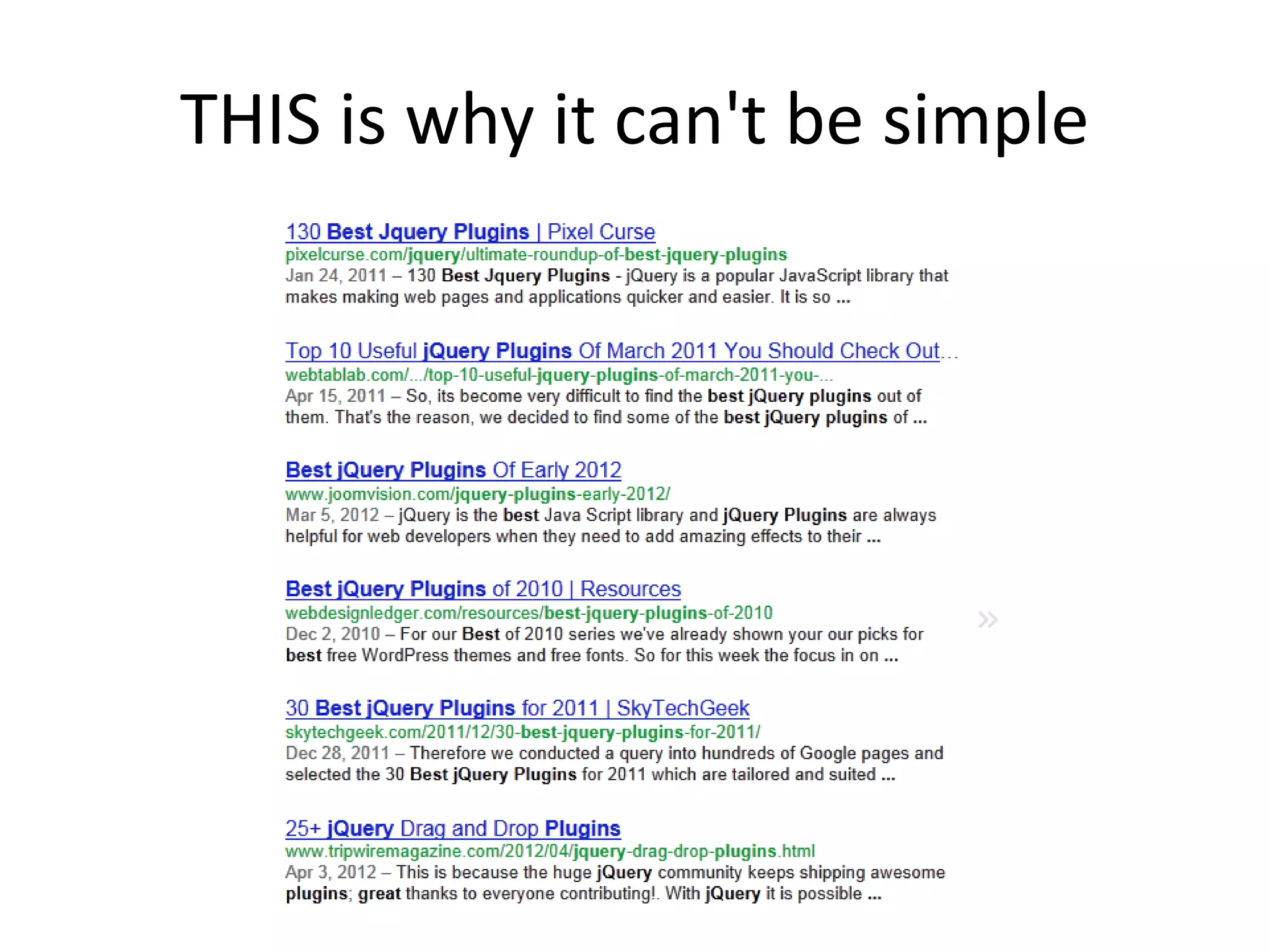 THIS is why it can't be simple
 