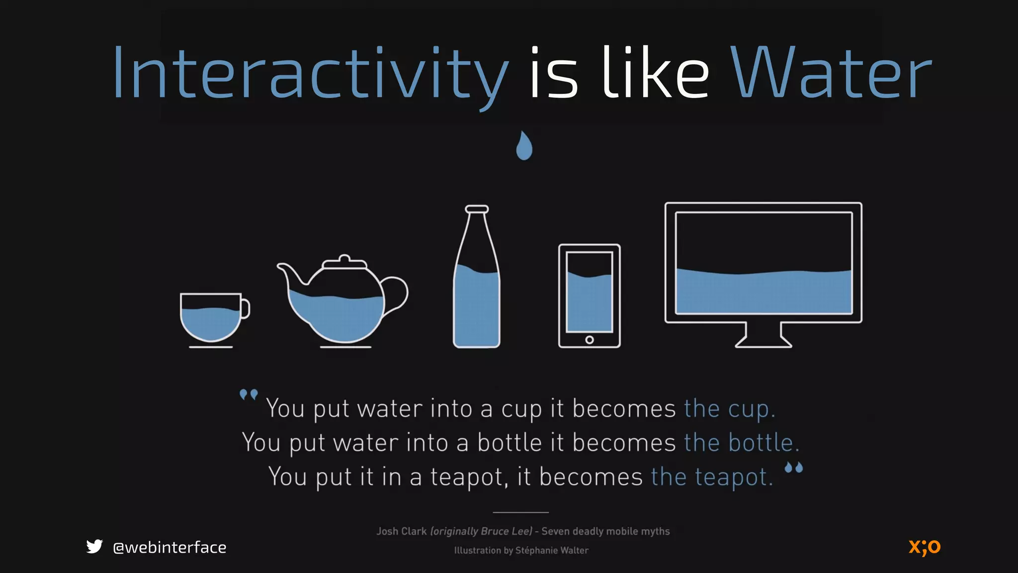 Interactivity is like Water
@webinterface
 