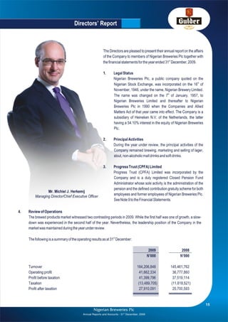Nigerian Breweries annual report 2009