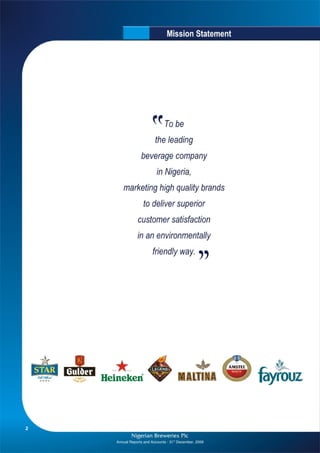 Nigerian Breweries annual report 2009