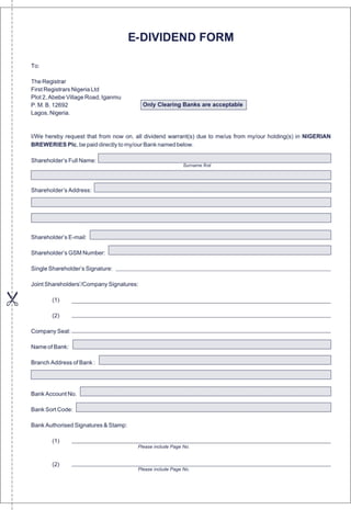 Nigerian Breweries annual report 2009