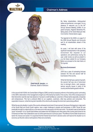 Nigerian Breweries annual report 2009