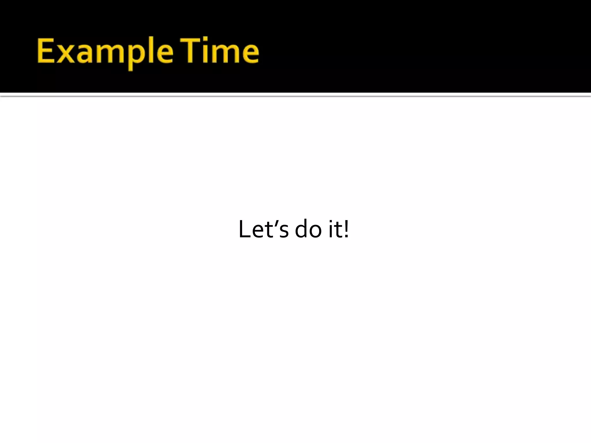 Let’s do it!
 