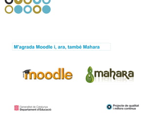 M'agrada Moodle i, ara, també Mahara 