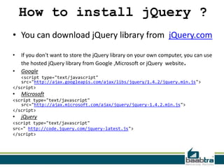Jquery library | PPT