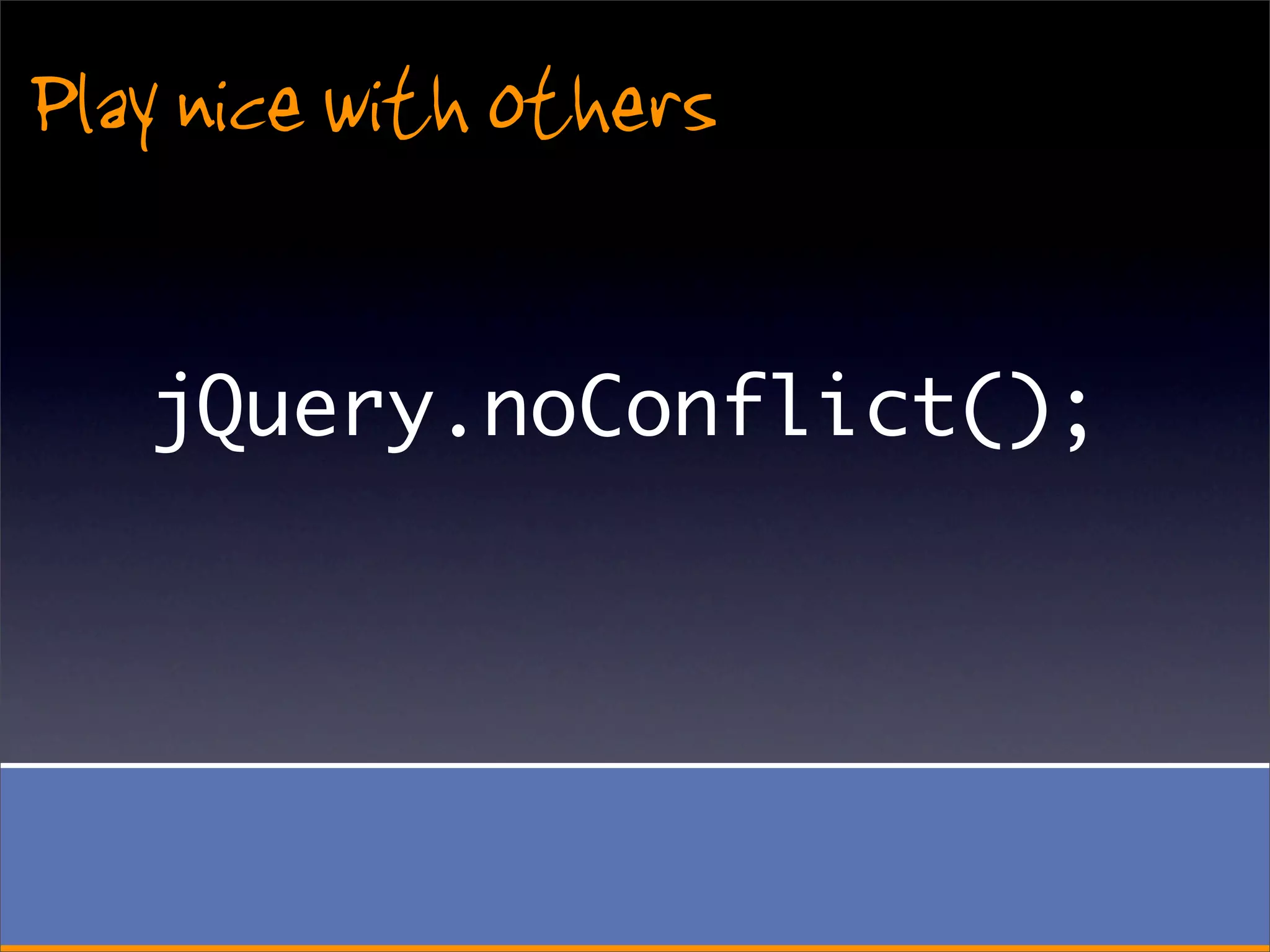 Play nice with others

   jQuery.noConflict();
 