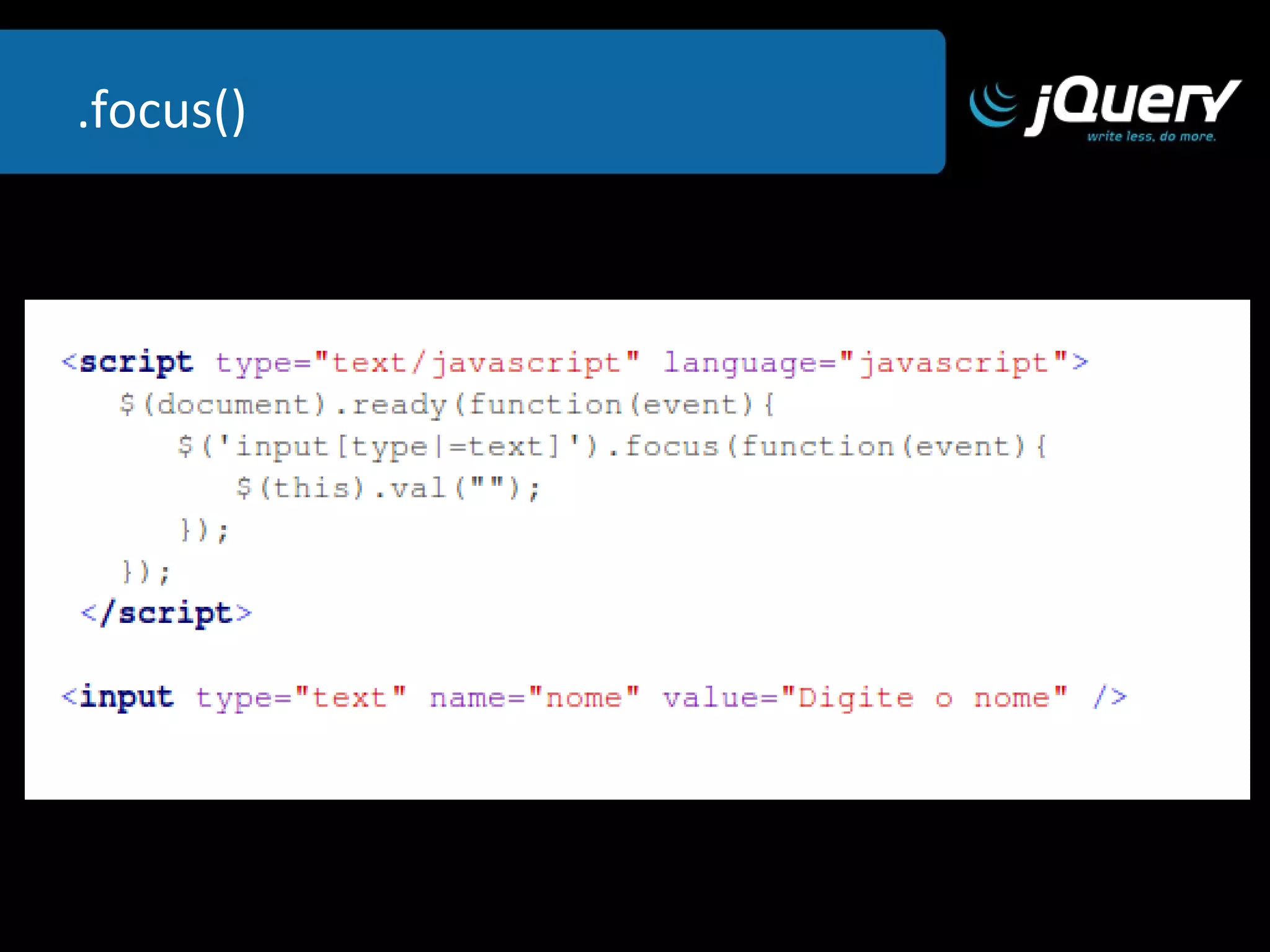 elemento selecionado. 