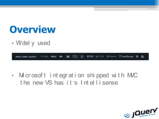 Overview
? W del y used
   i




? M cr osof t i nt egr at i on shi pped w t h M
    i                                     i    VC
 , t he new VS has i t s I nt el l i sense.
 