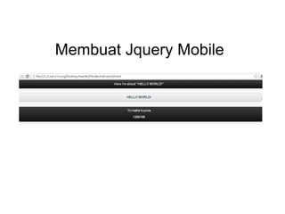 Tutorial Jquery Mobile Tutorial Jquery Mobile