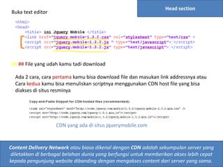 Tutorial Jquery Mobile Tutorial Jquery Mobile