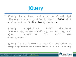 Jquery | PPTX