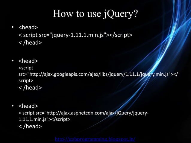 Introduction to Jquery | PPT | Free Download