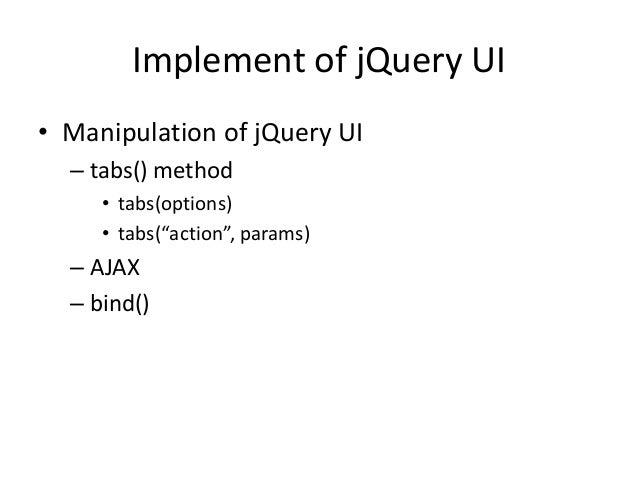 JqueryUI - Tabs - Tutorialspoint