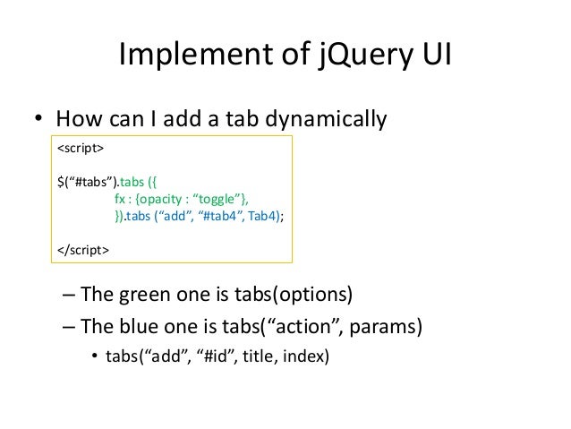 Tabs | jQuery UI