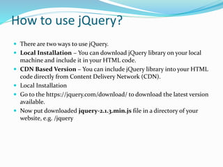 J query | PPT