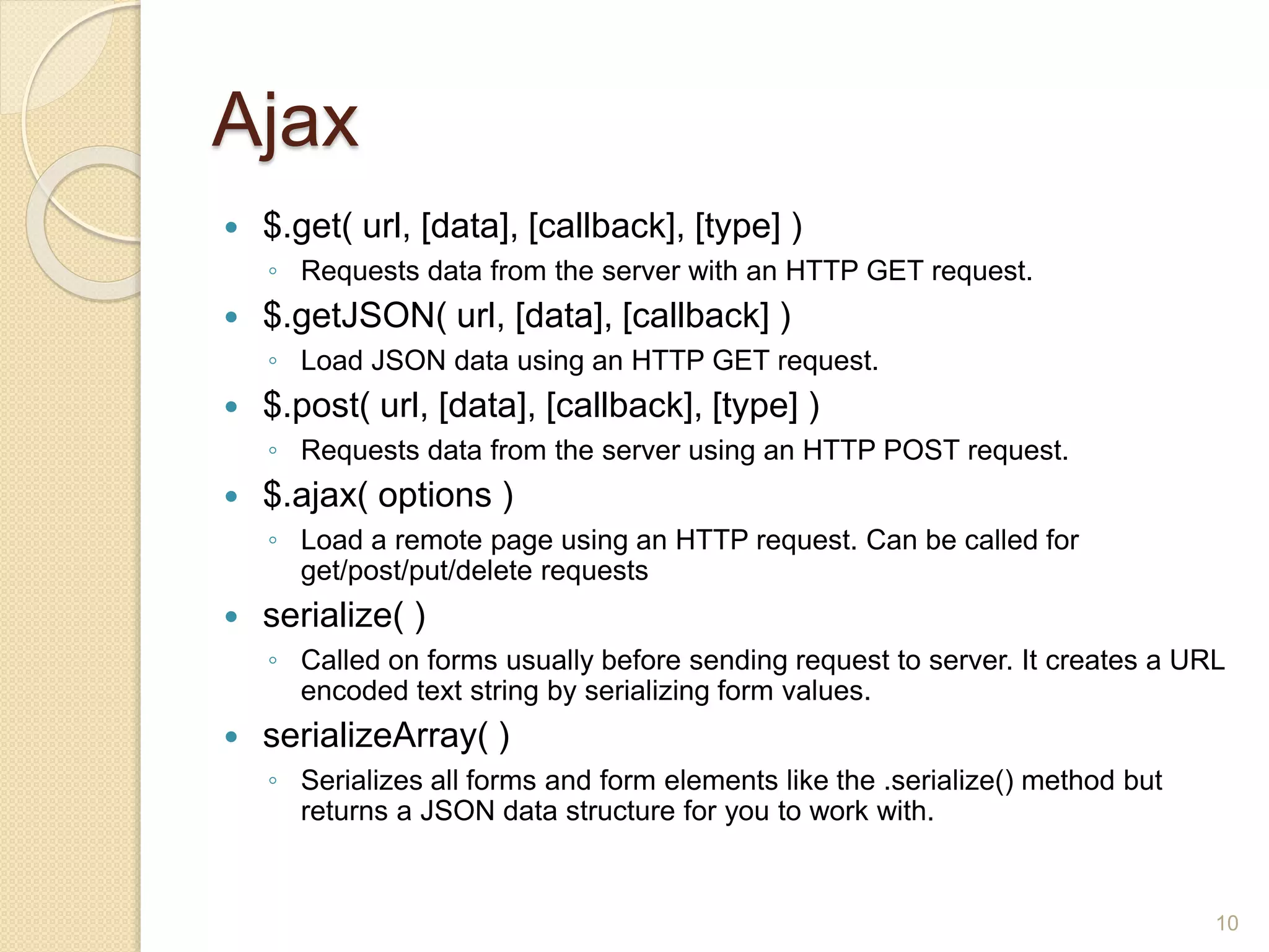 jQuery basics for Beginners | PPT
