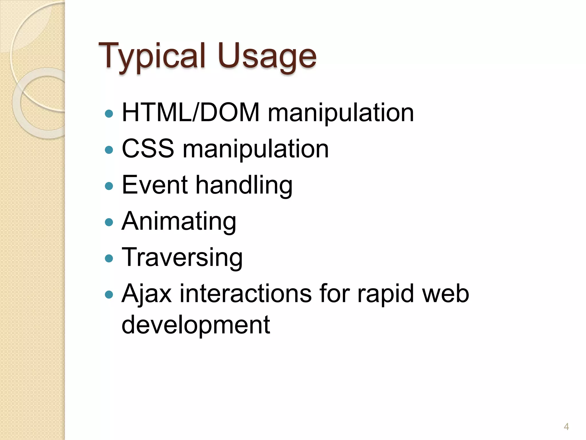 jQuery basics for Beginners | PPT