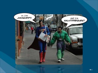 Hi, I’m
JavaScript!       AND I’m
              XMLHttpRequest




                               ★5
 