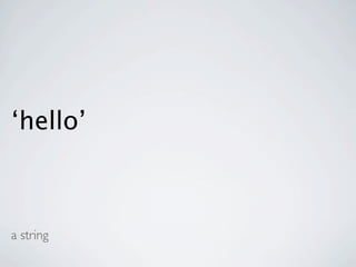 ‘hello’



a string
 