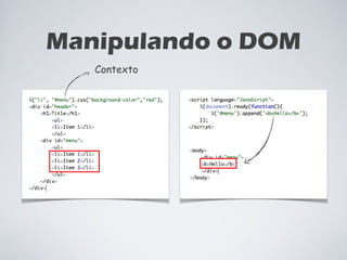 Manipulando o DOM Contexto 