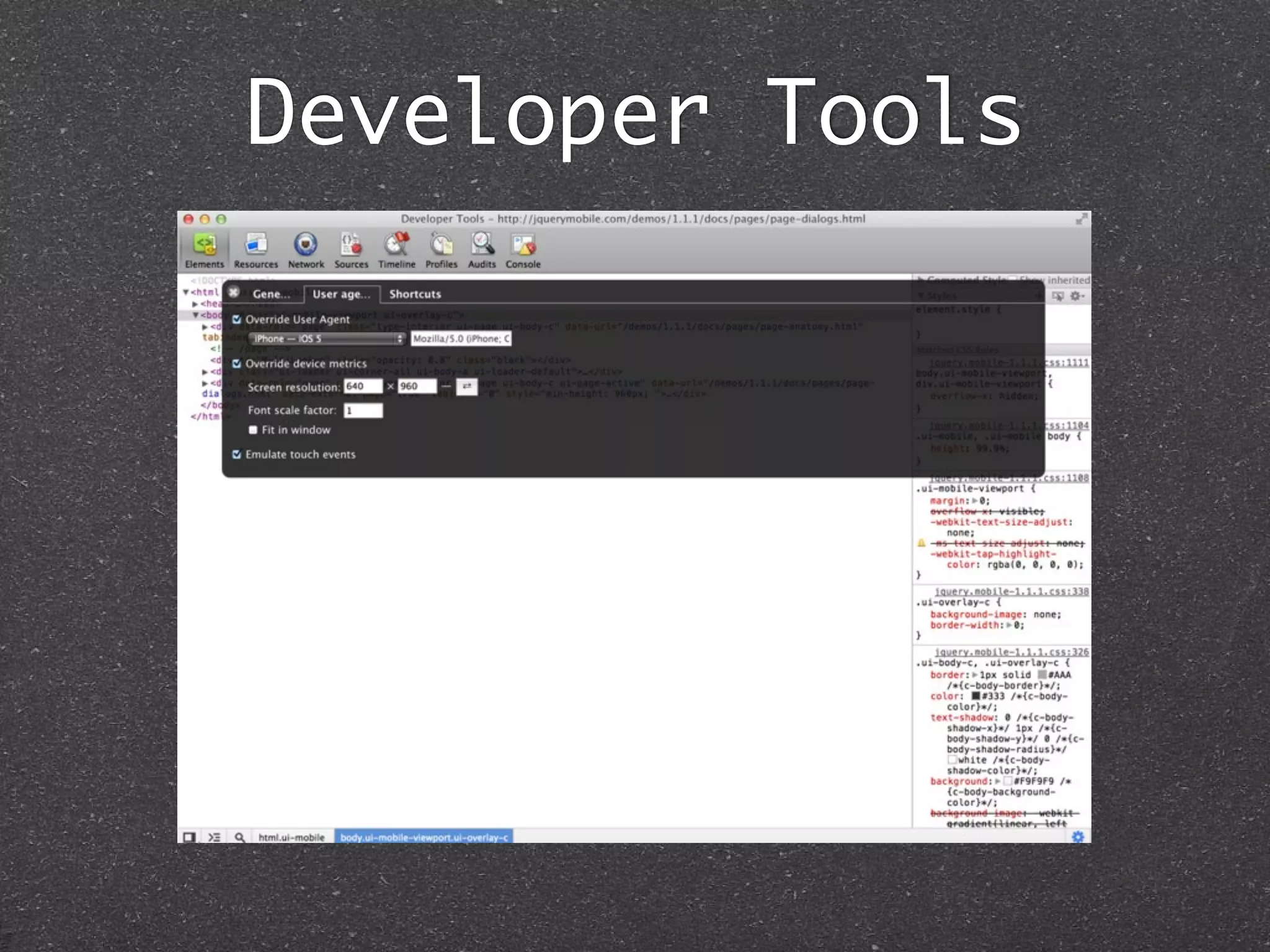 Developer Tools
 