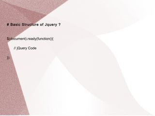 Jquery presentation | PPT