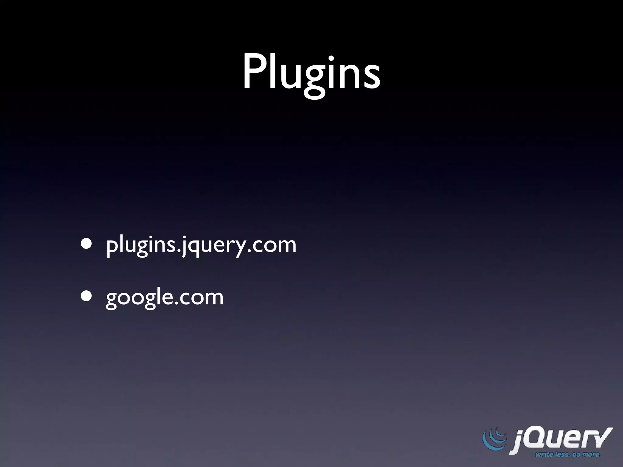 Plugins plugins.jquery.com google.com 
