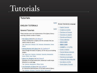 Tutorials
 