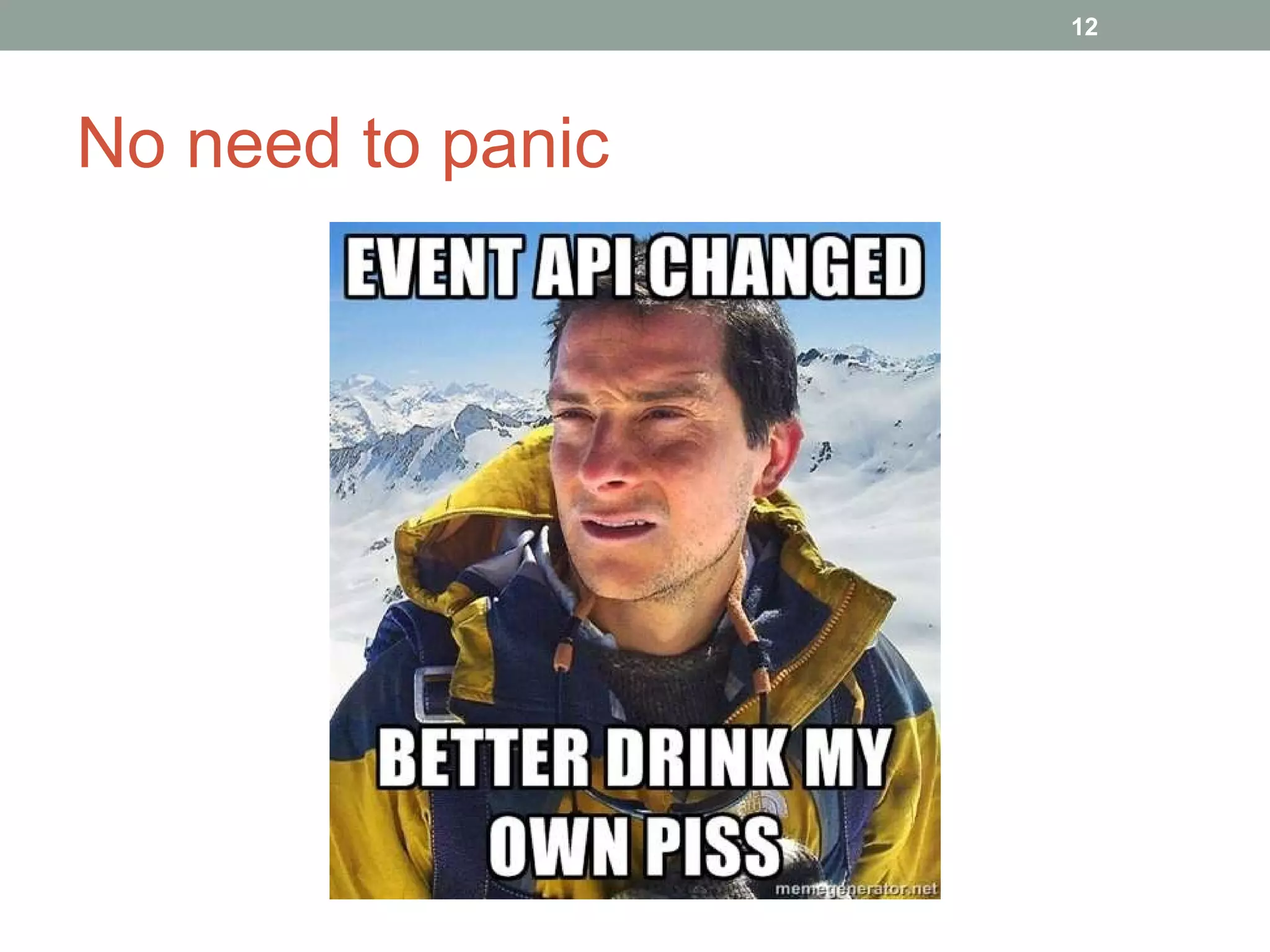 No need to panic 