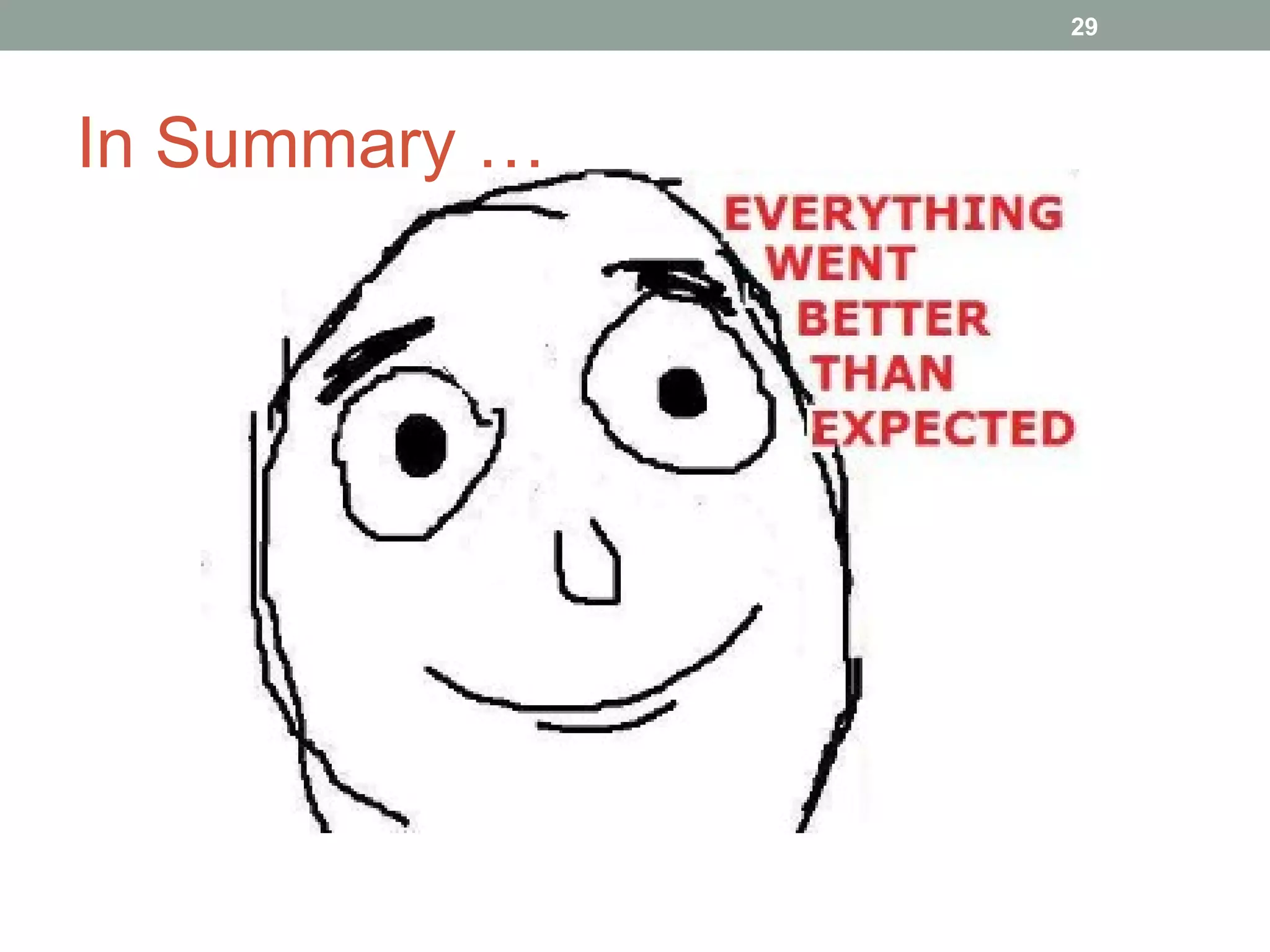 In Summary … 