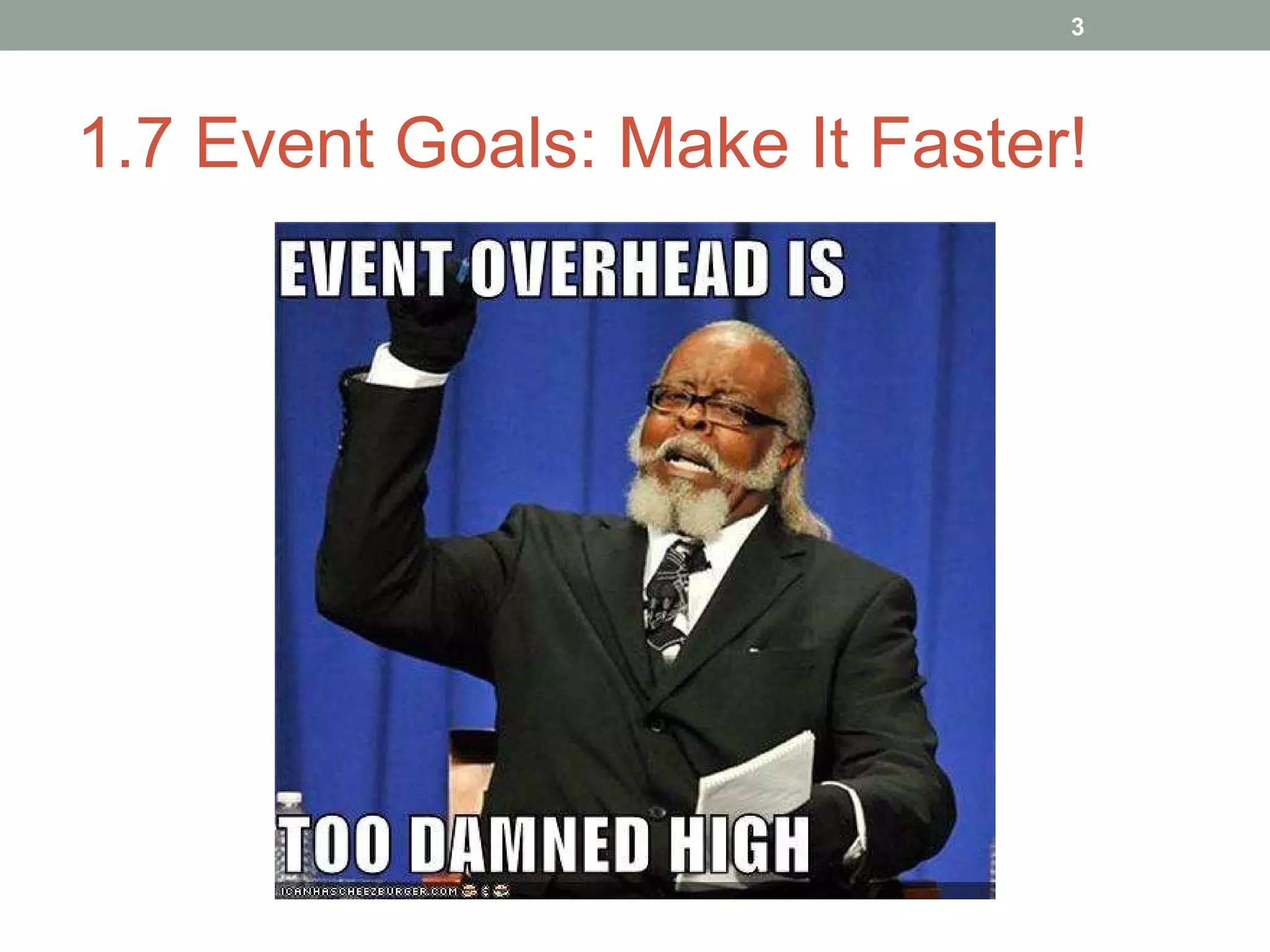 1.7 Event Goals: Make It Faster! 