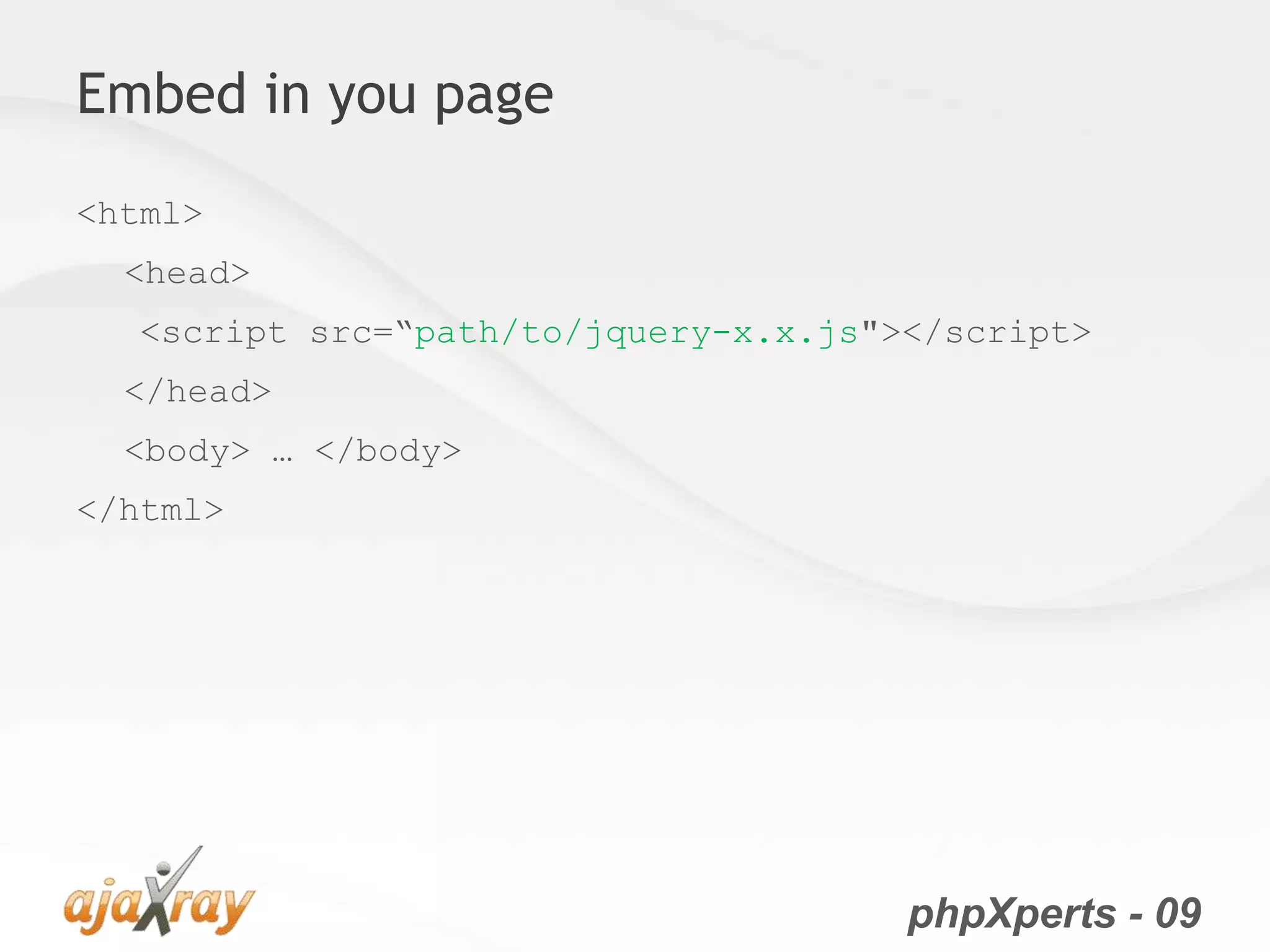 jQuery from the very beginning