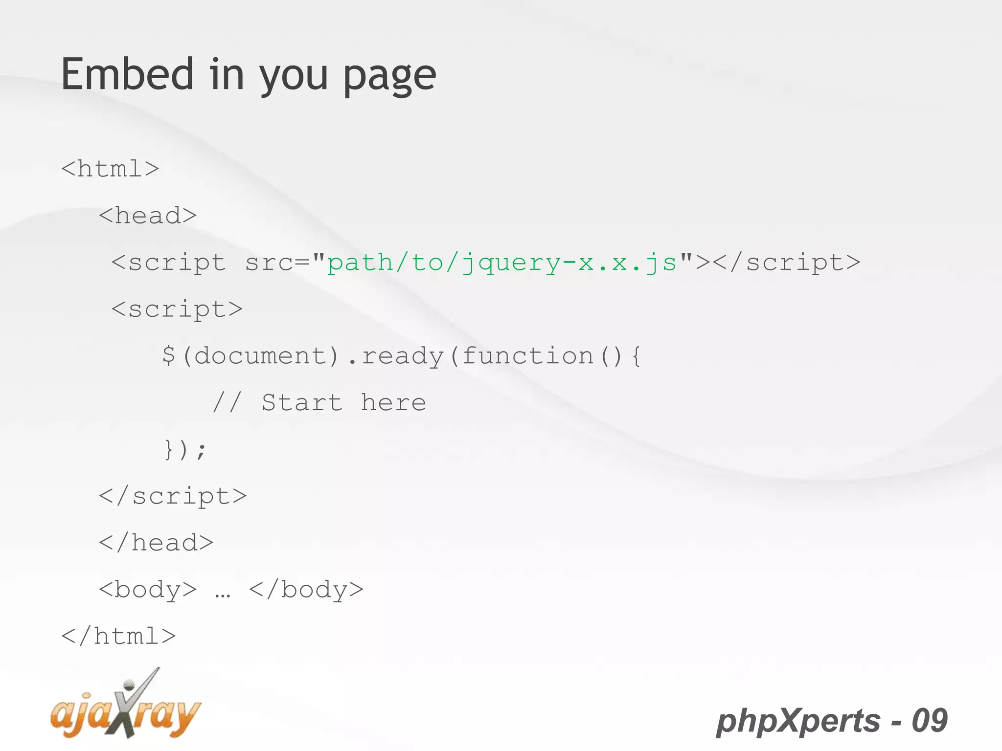 jQuery from the very beginning