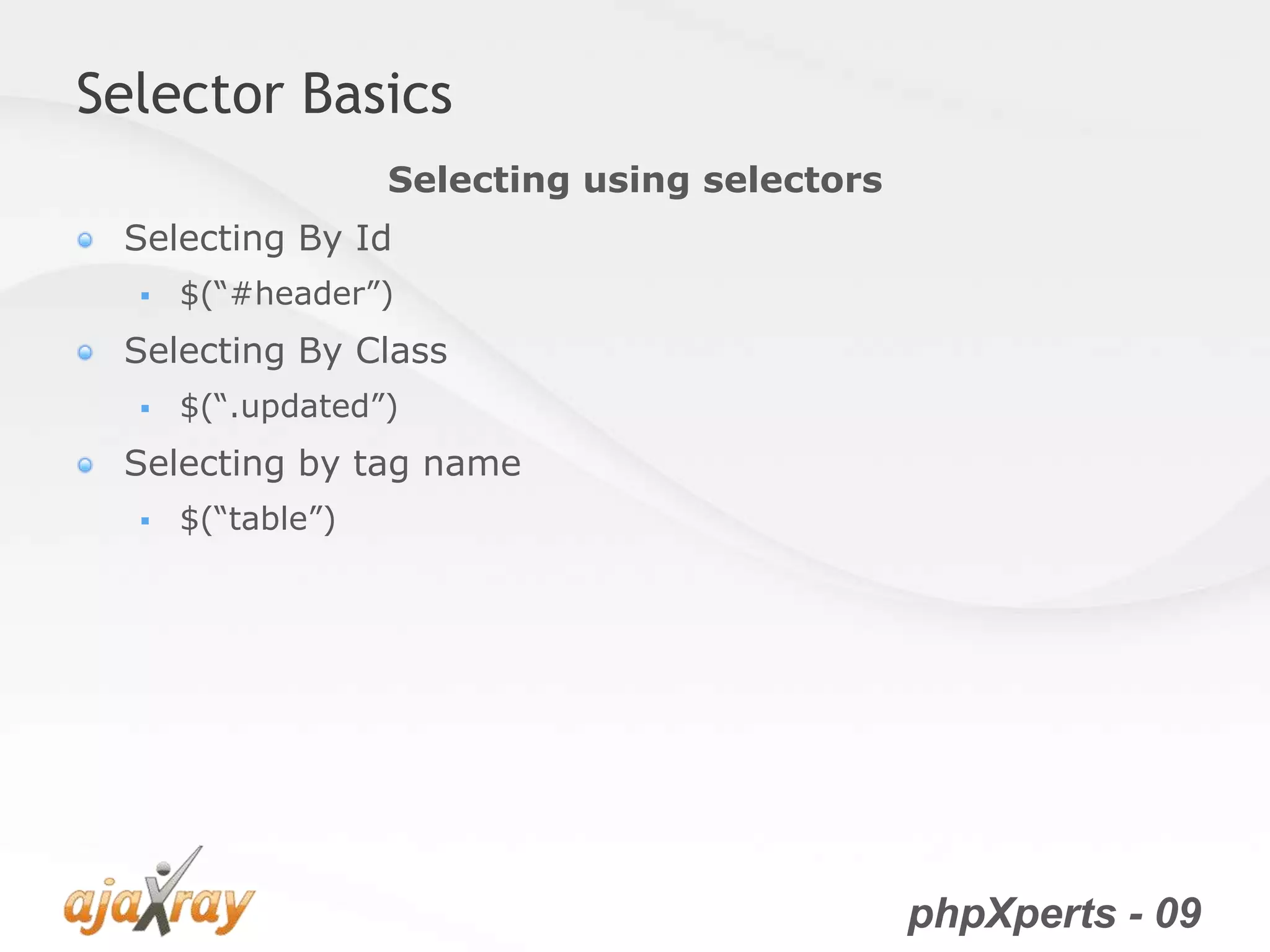 jQuery from the very beginning