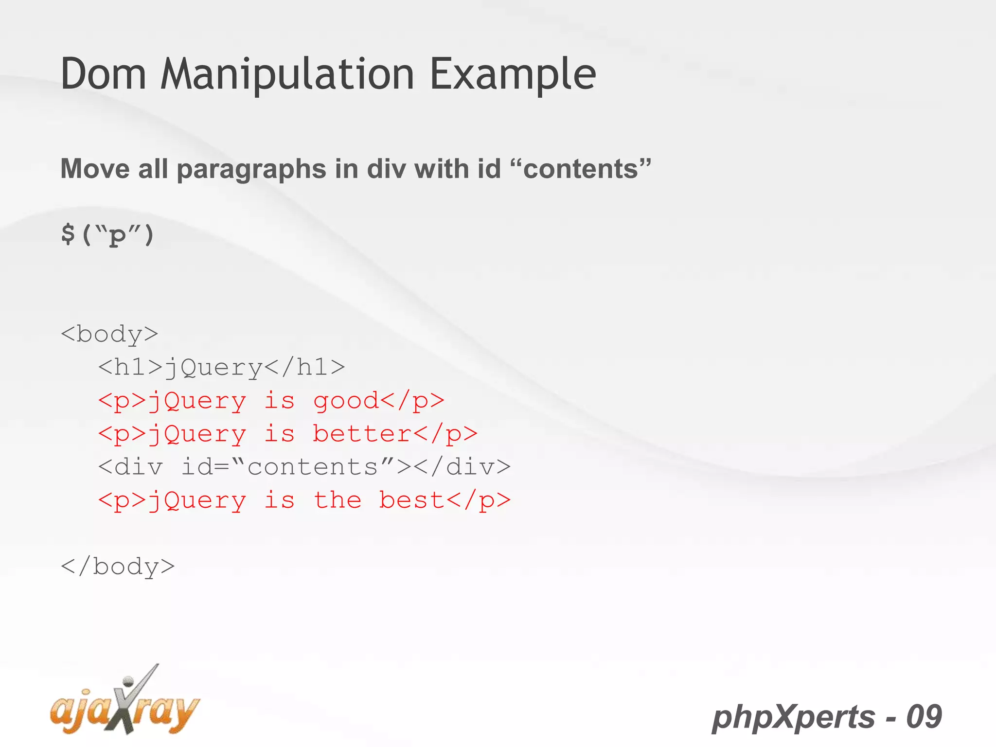 jQuery from the very beginning