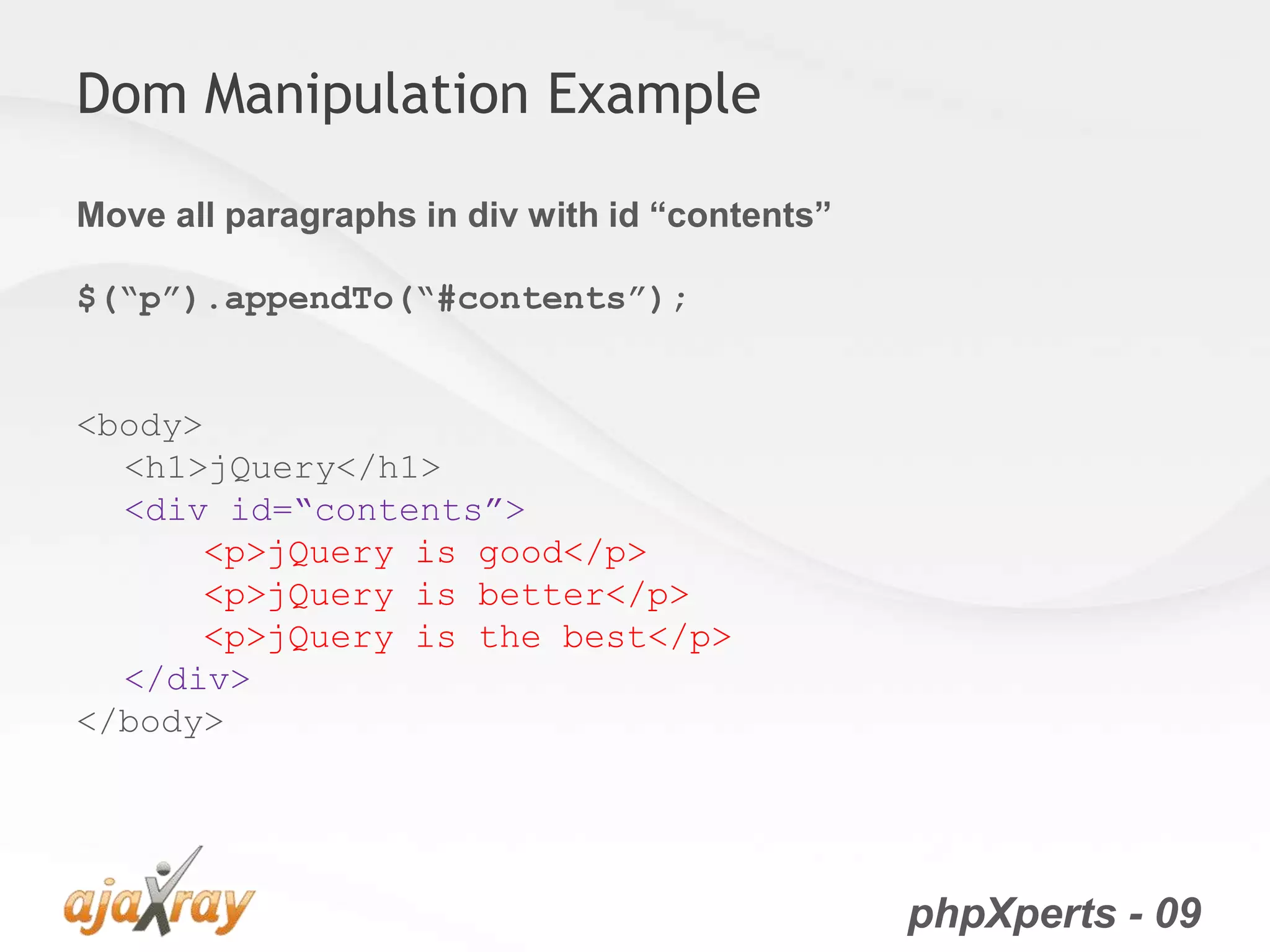 jQuery from the very beginning