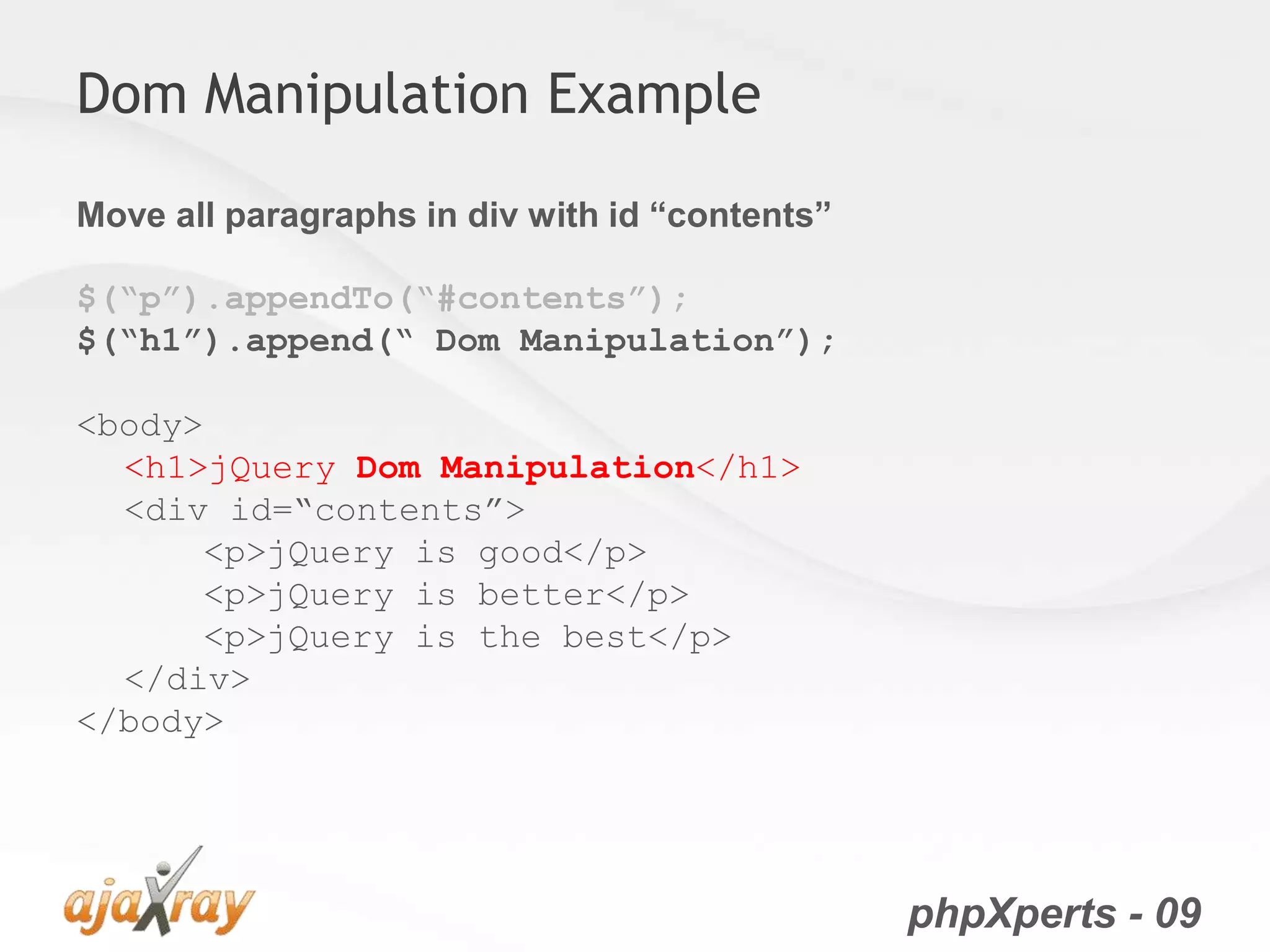 jQuery from the very beginning