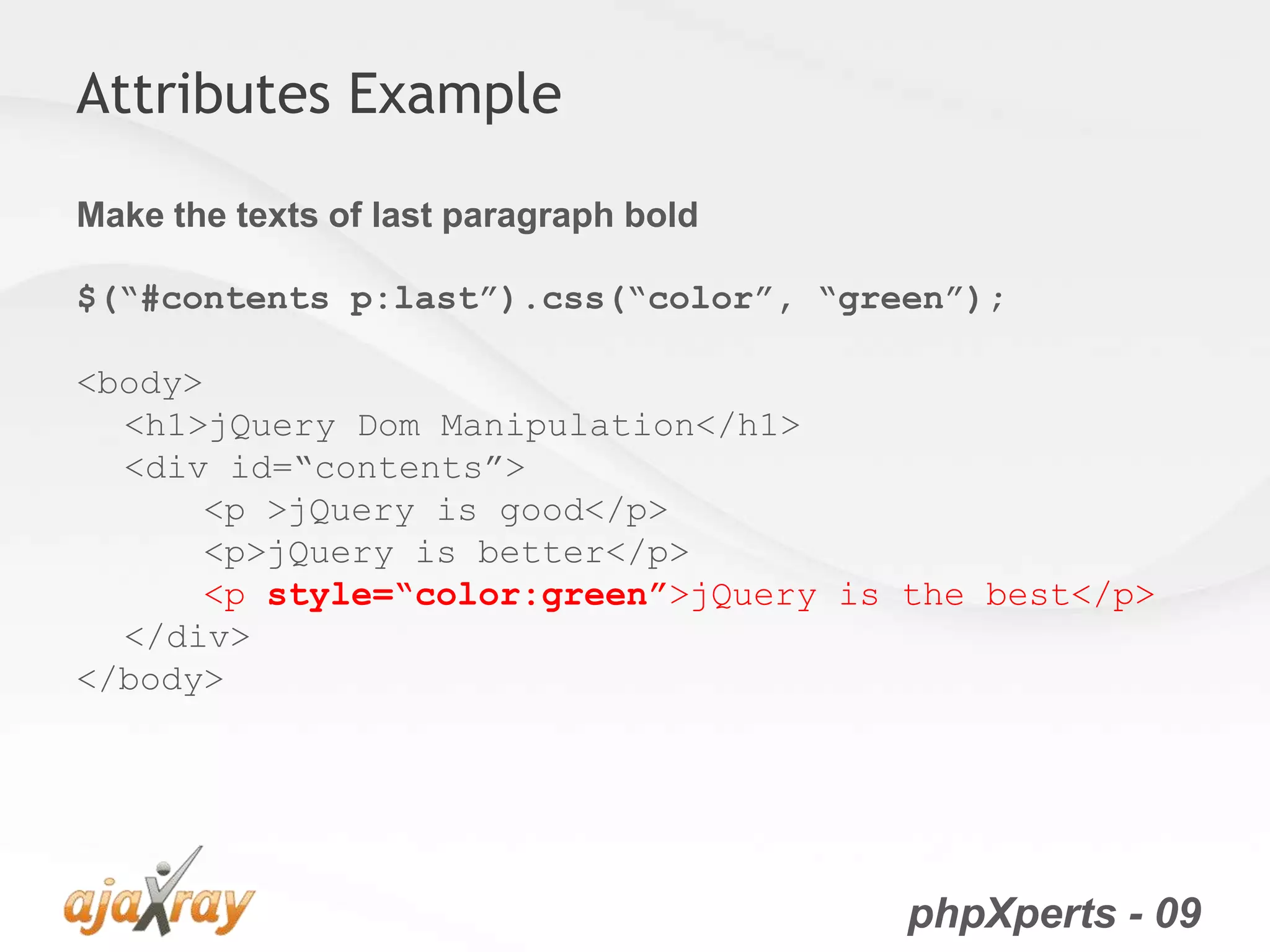 jQuery from the very beginning