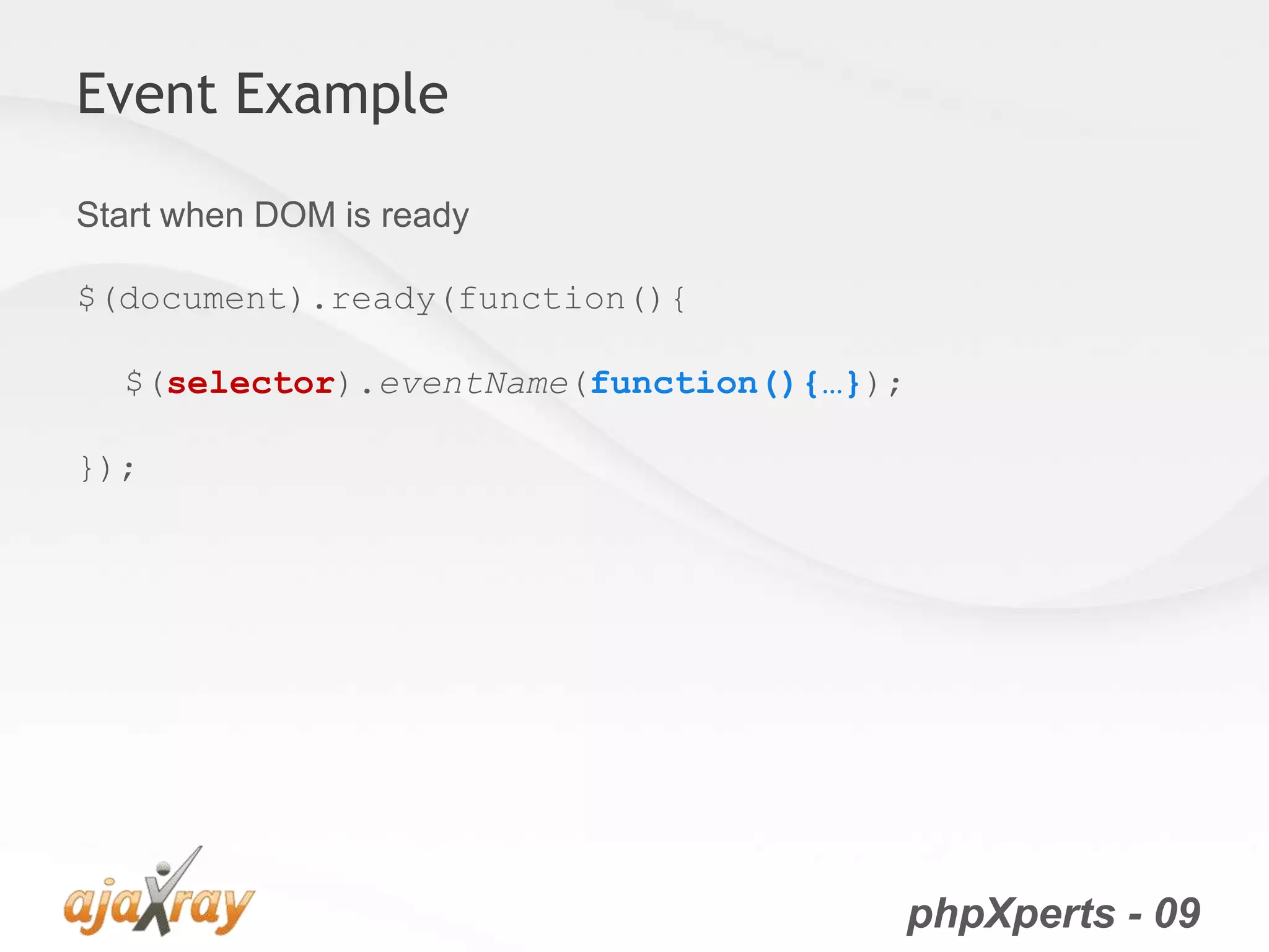 jQuery from the very beginning
