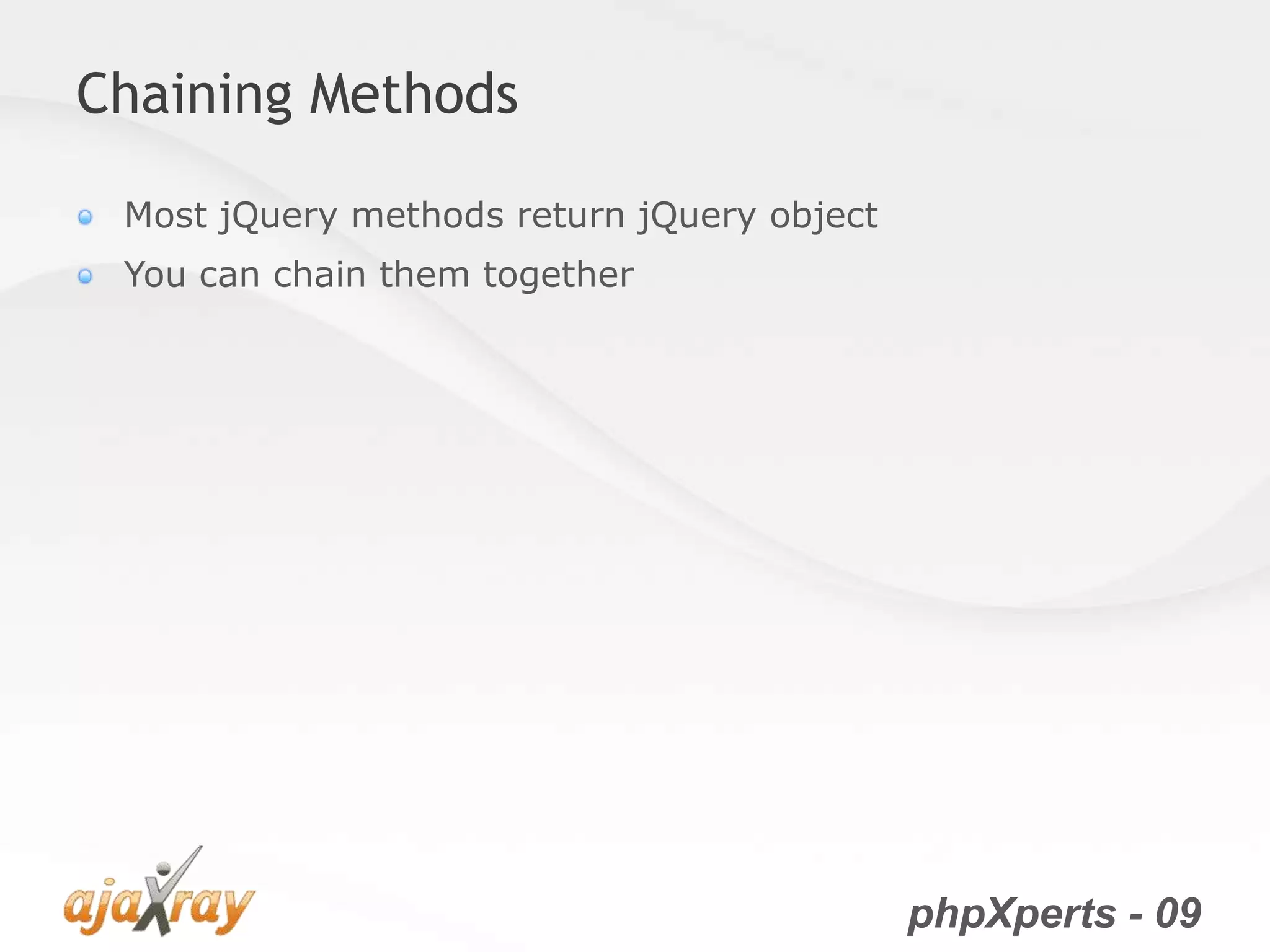 jQuery from the very beginning