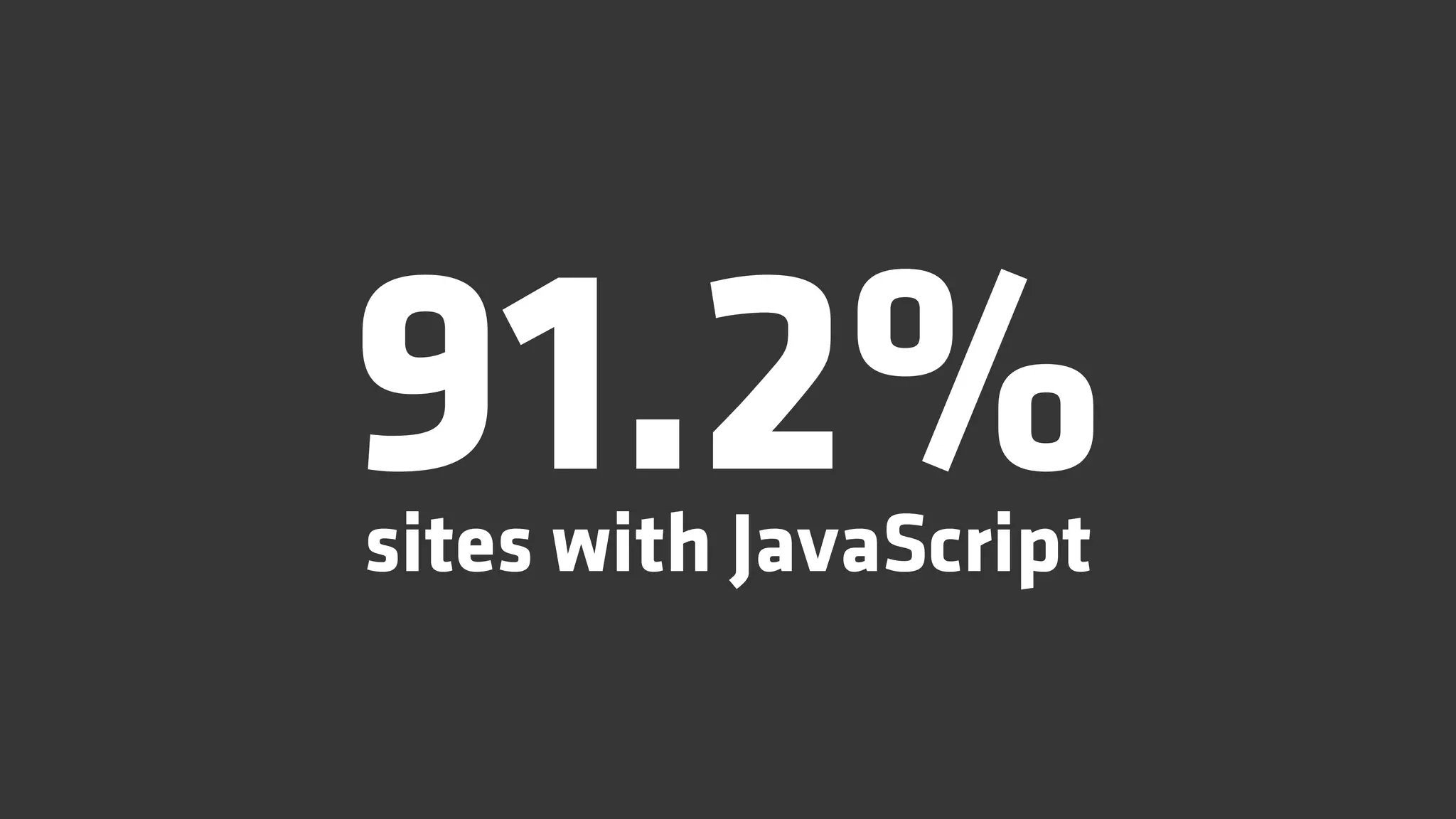 91.2%
sites with JavaScript
 