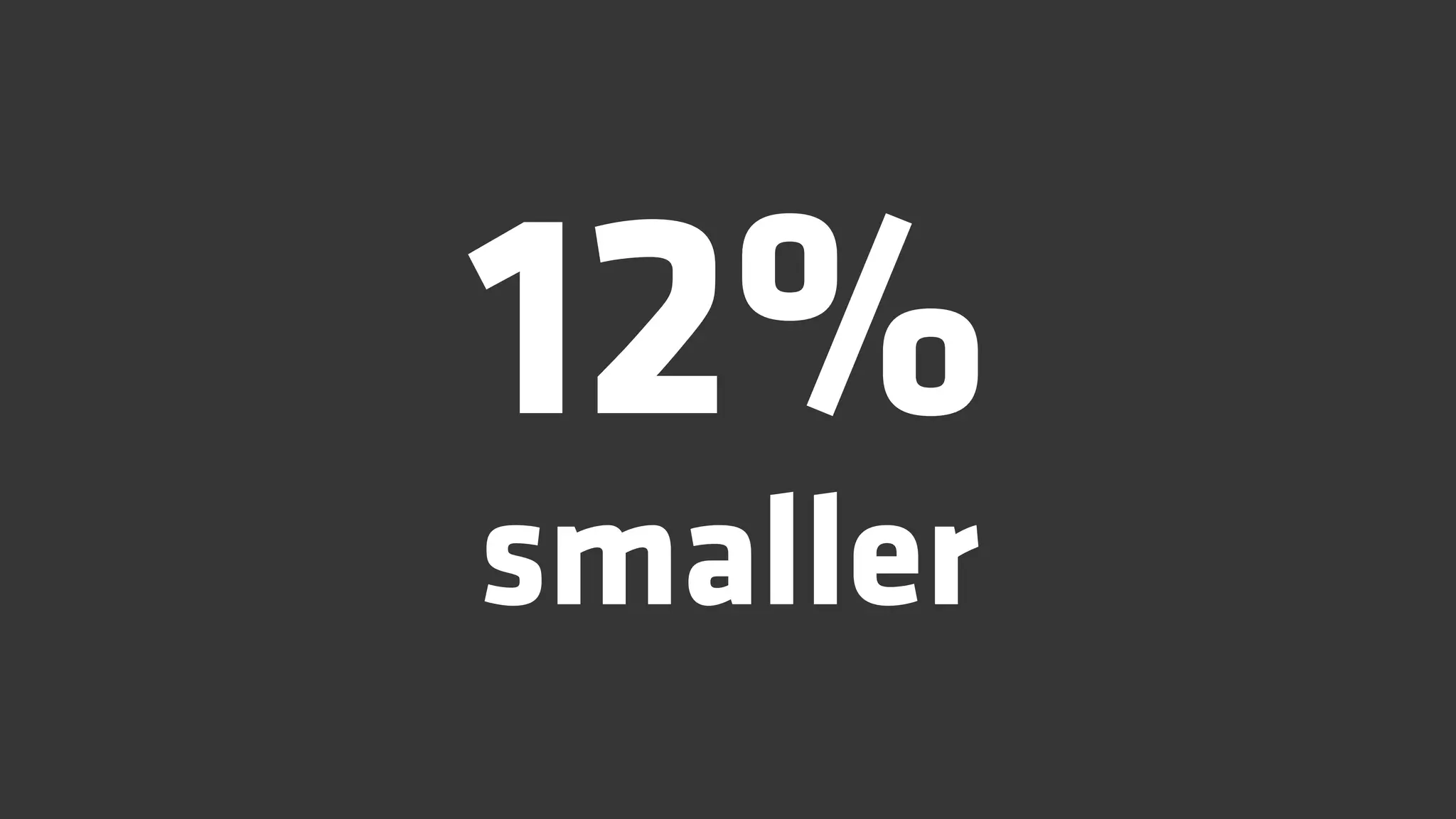 12%
smaller
 