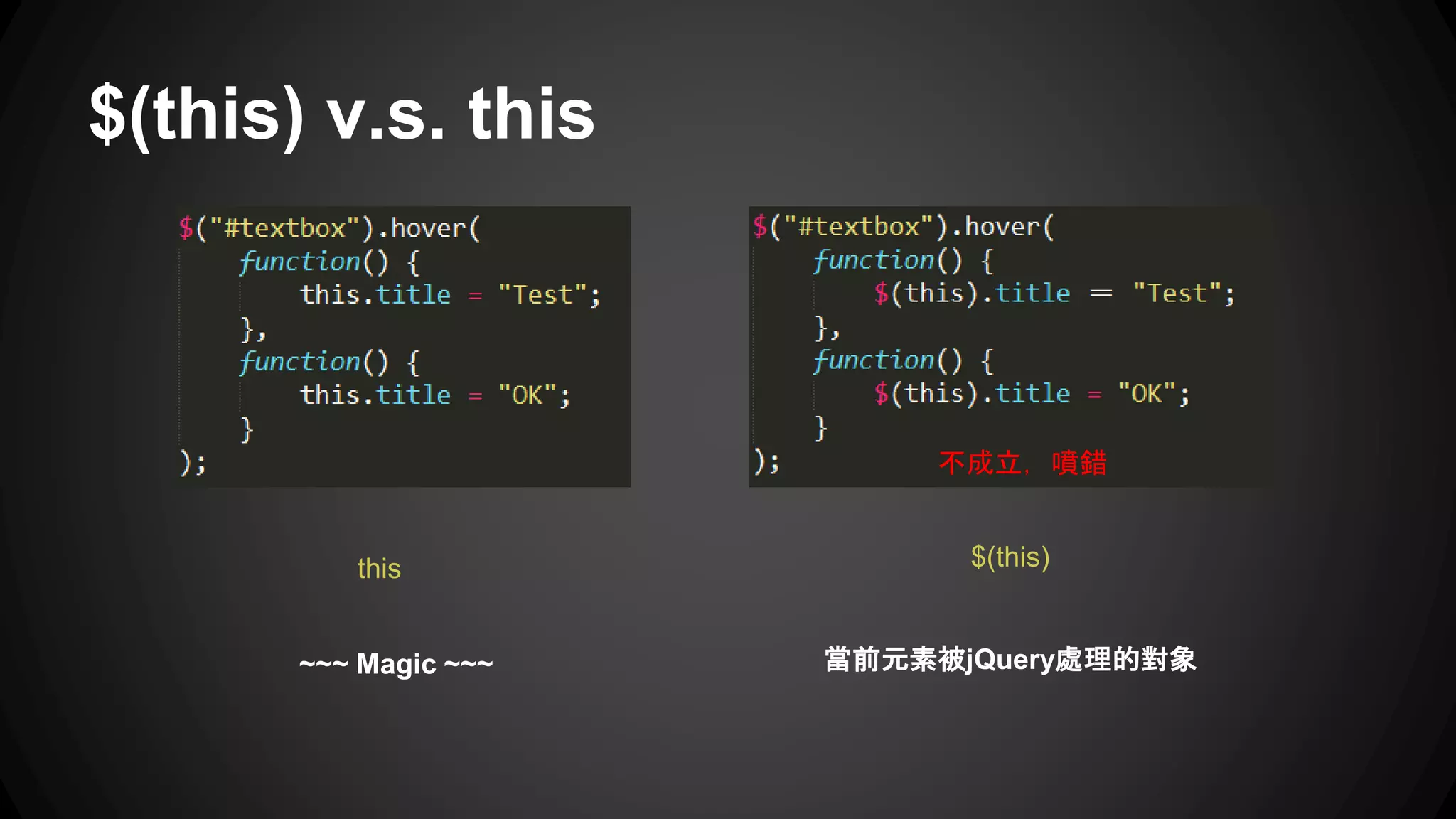 還是不懂 callback ?
函數a有一個參數，這個參數就是一個函數b
當函數a執行完以後執行函數b。那麼這個過程就叫回調。
函數a ( 送她到車站並且她到家 ) 執行完成後 => 執行函數b( 發訊息給你 )
白話：
跟心儀的對象約會結束後你送她到車站坐車回家，離別時
你肯定會說：「到家了給我發條信息，我很擔心你。」
 