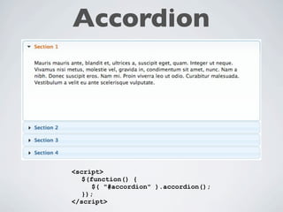 j Q u e r y U I C S S F ra m e wo rk
 