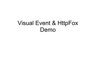 Visual Event & HttpFox Demo 