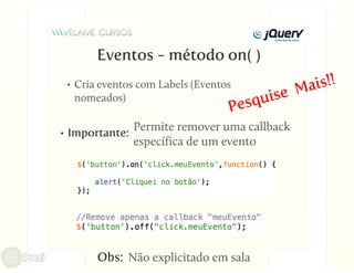 Curso jQuery Aula 3 - Eventos