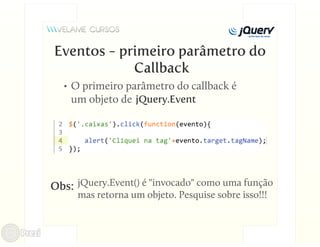 Curso jQuery Aula 3 - Eventos
