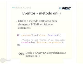 Curso jQuery Aula 3 - Eventos