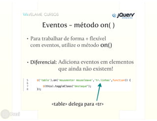 Curso jQuery Aula 3 - Eventos