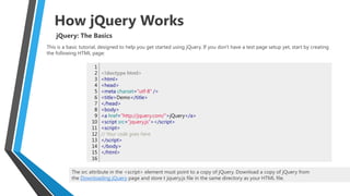 jQuery basics | PPTX